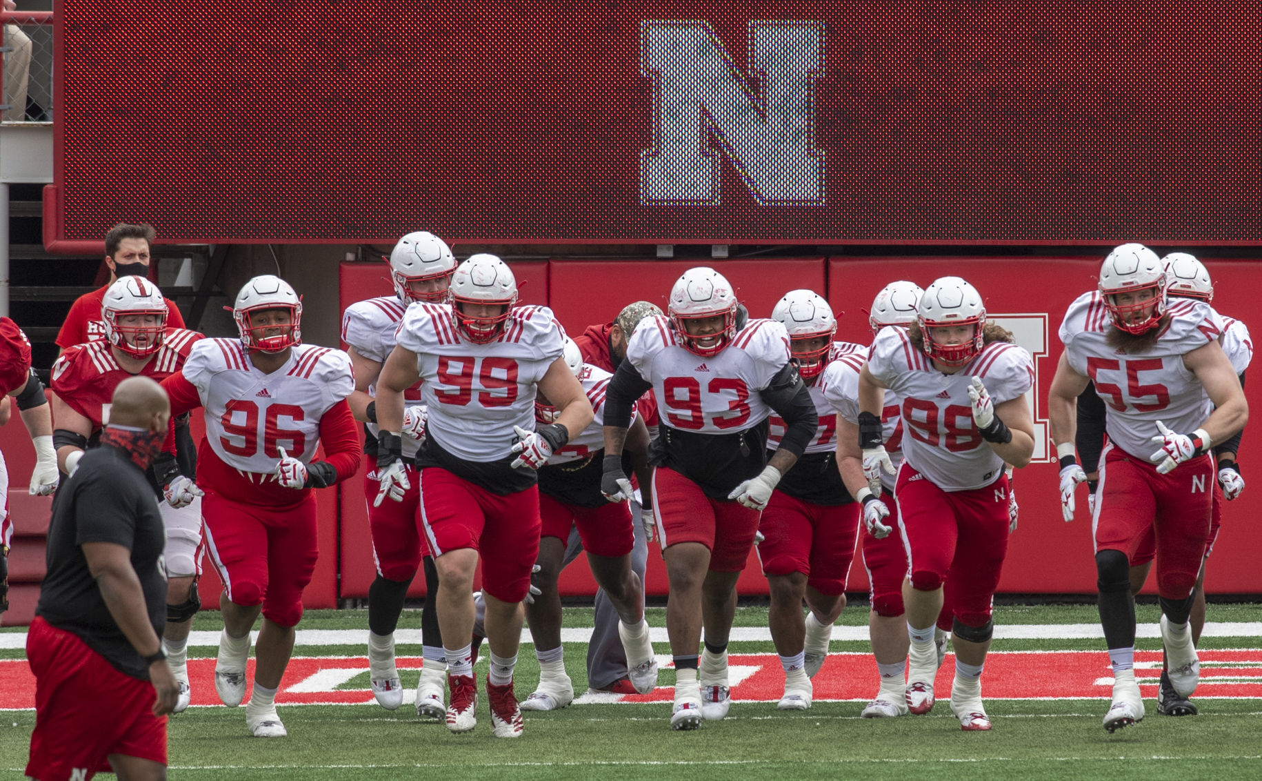 Nebraska football practice, 4.17